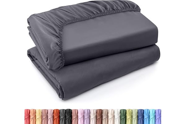 Utopia Bedding Queen Fitted Sheets - Bulk Pack of 2 Bottom Sheets - Soft Brushed Microfiber - Deep Pockets - Shrinkage & Fade