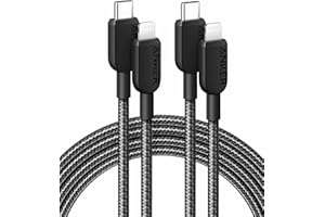 Anker Cable [2pack 6ft Braided], 310 USB C to Lightning Cable, MFi Certified Charging Cord, for iPhone 14/14Plus/14Pro Max/13/13 Pro (USB 2.0, Black)