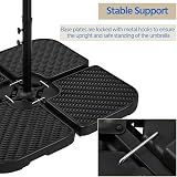 Yaheetech 4 Piece Cantilever Parasol Base Stand 60 L Water/Sand Capacity HDPE view 7