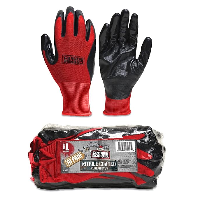 Grease Monkey Nitrile Gloves 10 pack Amazon.ca Home & Kitchen