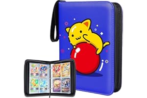 Winsing 400 Pockets Trading Card Binder for Pokemon Card with 50 Removable Sheets For TCG, CCG, YuGiOh