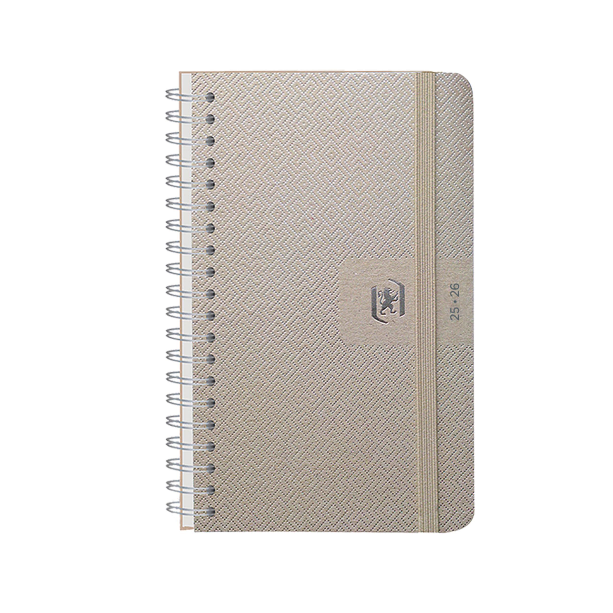 Oxford Nude 2017-2018 Daily School Diary 1 Day to a Page 352 Pages 12 x 18 cm Silver
