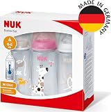 NUK First Choice+ Baby Bottles Set 0-6M 300ml Pink Giraffe 3 Count view 6