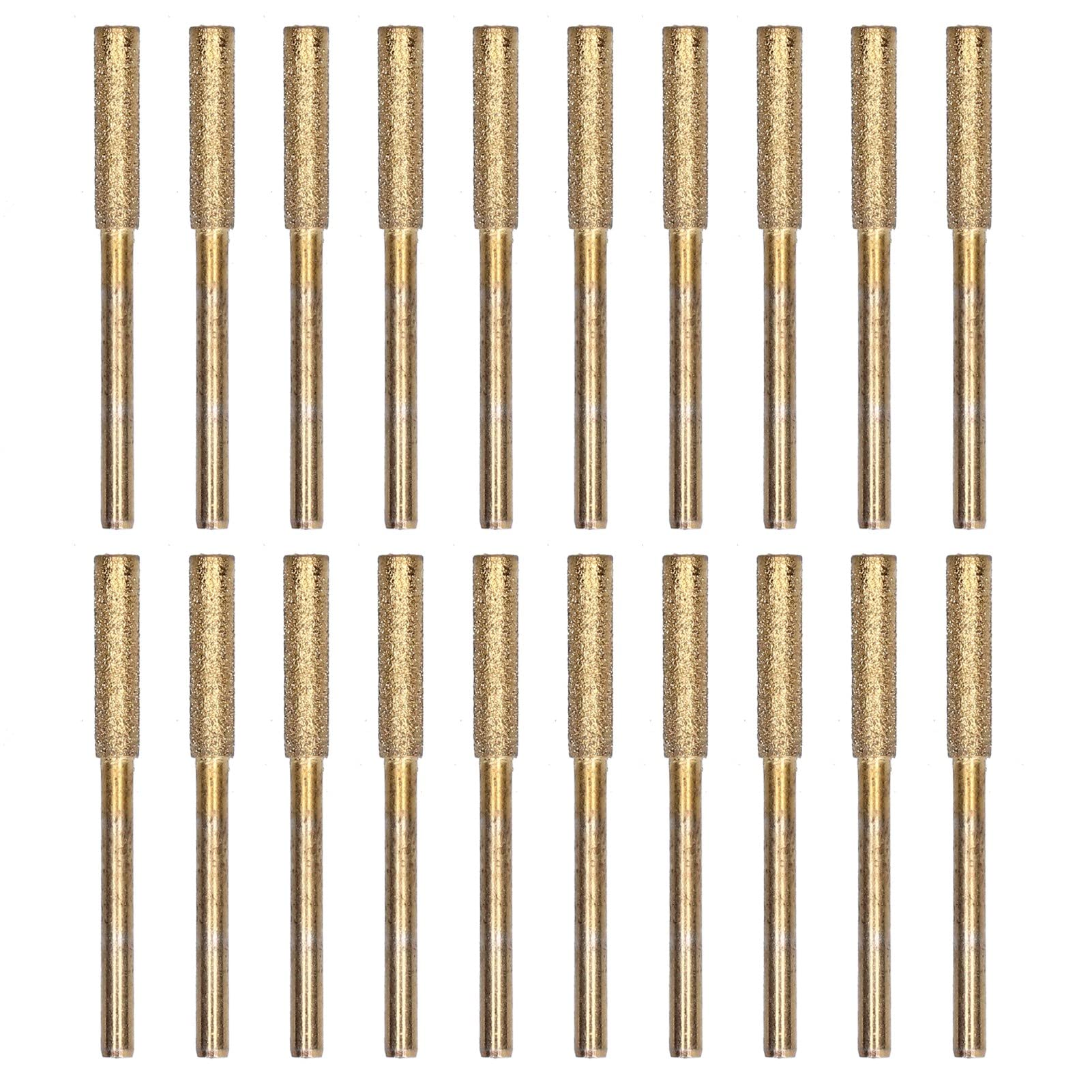 Chainsaw Sharpener 20PCS, Chainsaw Sharpening Grinding Stones Chainsaw Burr Grinding Stone File, for Sharpening Chainsaw Blades Polishing Grinding Tool (4mm)