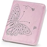 KITEVIUN Small RFID Wallet Women Ultra Thin Slim Womens Wallet Mini Compact Bifold Pocket Ladies Wallets for Women LIGHT PINK
