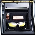 JKCOVER Flocked Center Console Tray Organizer Compatible with Tesla Model 3 (2017 2018 2019 2020) /Model Y Custom Upgrade Accessory （Not Fit Tesla Model 3 Produced After June 2020 and Model Y）