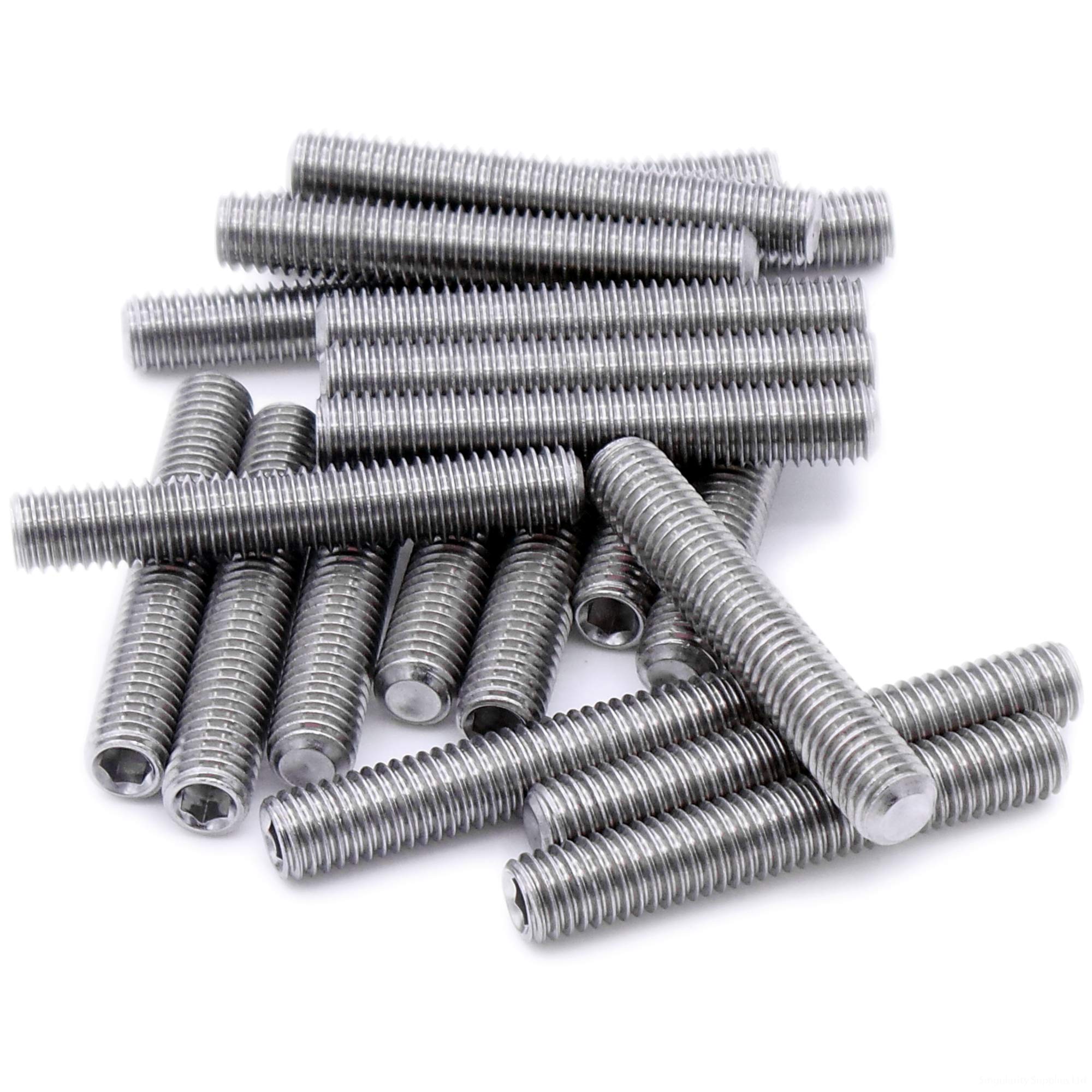 M6 (6mm x 6mm) Hex Socket Grub Screw (Cup Point) - Stainless Steel (A2) (Pack of 20)
