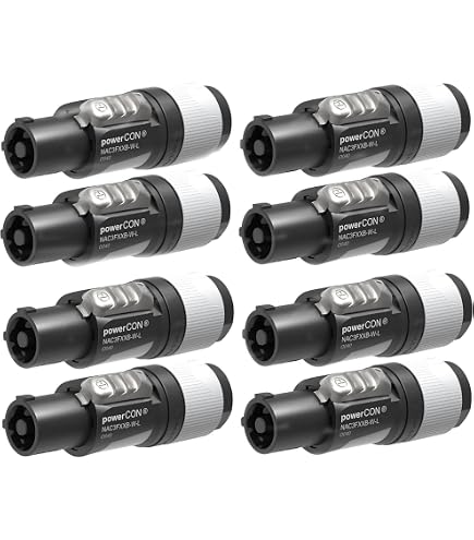 Amazon.com: 12 NEUTRIK NAC3FXXA-W-L 20A POWERCON (Blue) Power in