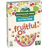 Cascadian Farm Organic Fruitful O's Cereal, Gluten Free, 10.2 oz | Naturally Fruit Flavored; No Artificial Flavors or Colors; Non-GMO Project Verified; 16g Whole Grain per Serving, 10.2 oz