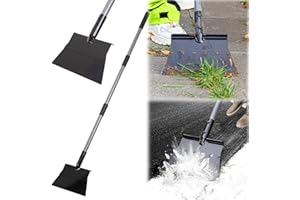 Suchtale Garden Flat Shovel Scraper, Heavy Duty Multifunctional Outdoor Cleaning Shovel with 54 Adjustable Long Handle, Ideal for Weed Removal, Lawn Edging, Trenching and Snow & Ice Scraping