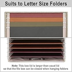 Graciadeco File Organizer Box, Collapsible Storage