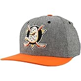 ZHATS NHL Unisex-Adult NHL Officially Licensed Adjustable Snapback Hat Chambray Heather Black