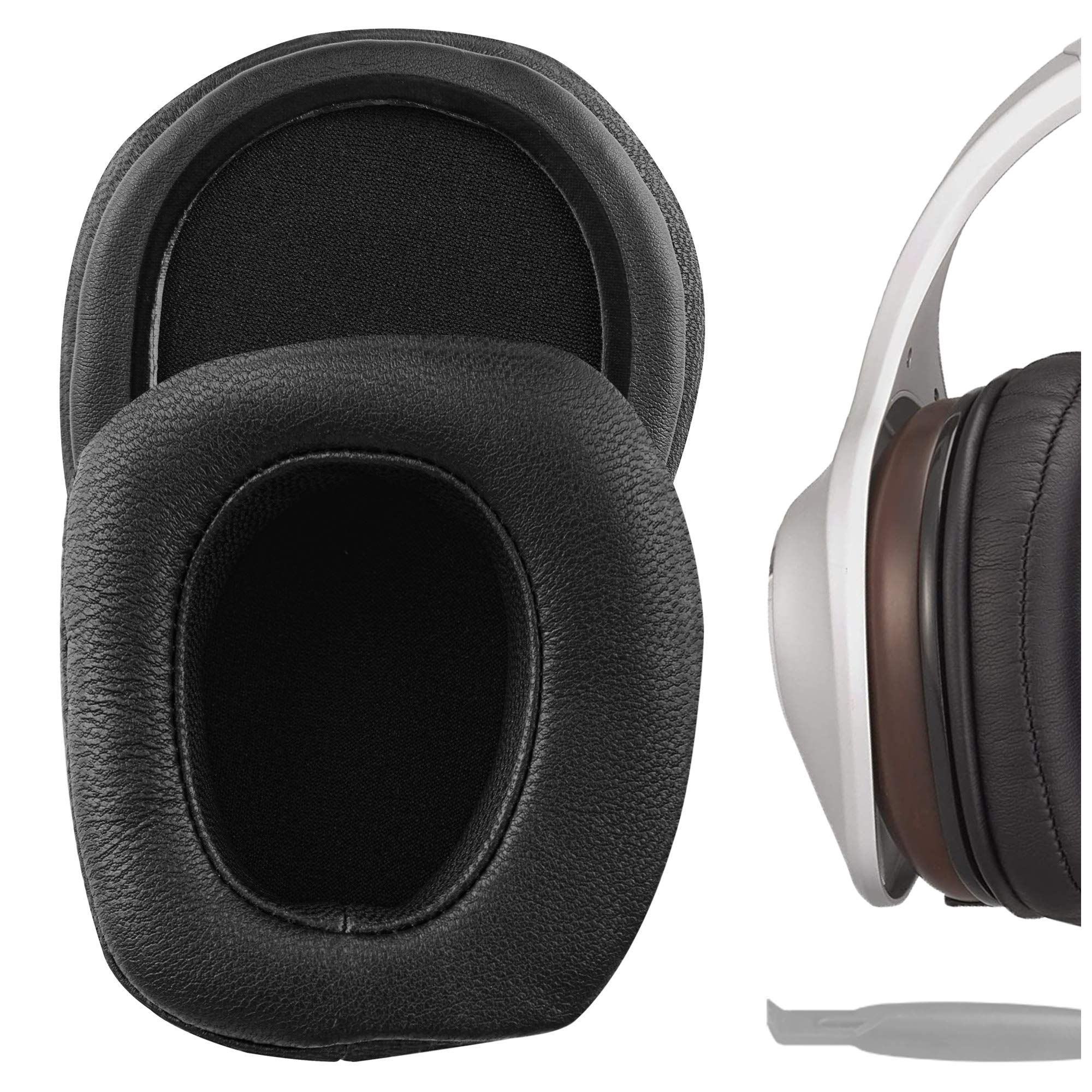 Geekria Elite Replacement Ear Pads for DENON AH-D600, AH-D7100 Headphones Ear Cushions (Black)