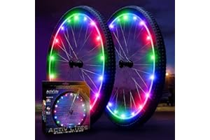 Activ Life Bike Wheel Lights (2 Pack for 2 Wheels, Multicolor), LED Bicycle Wheel Lights for Bike Wheels & Tire Spokes, Easte
