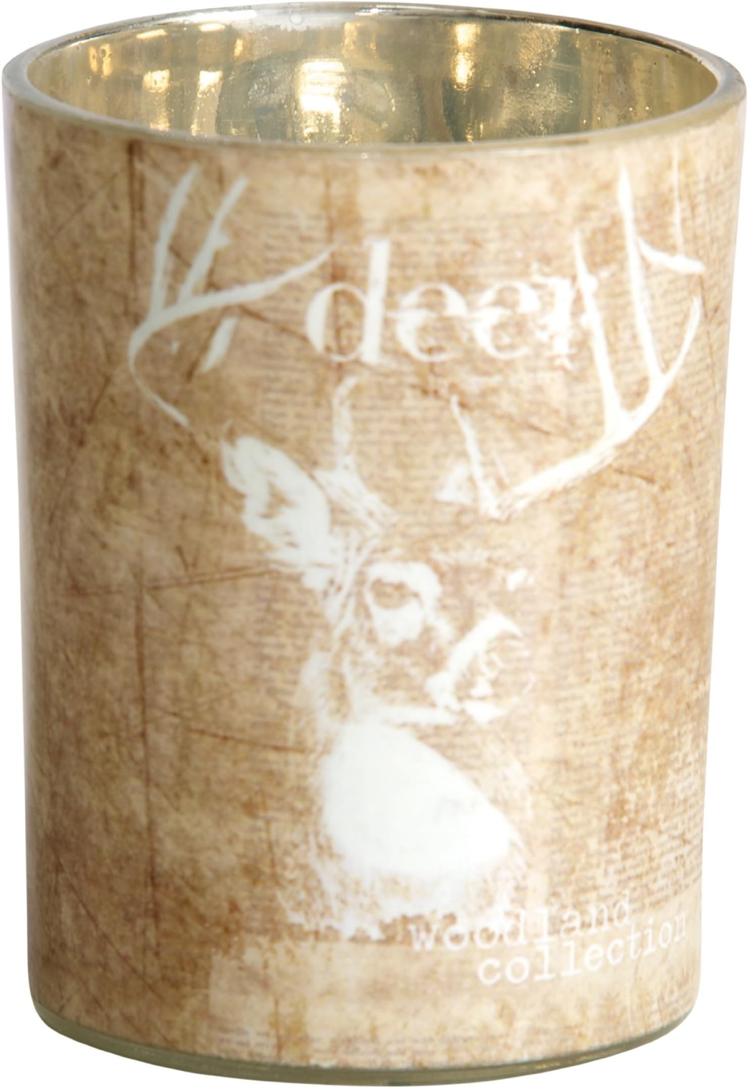 LENE BJERRE la mo 4 Woodland Collection Tea Light Diameter 8 cm Height 10 cm (Camel Brown)