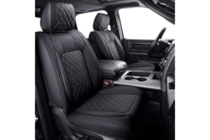 Aierxuan Dodge Ram Car Seat Covers Custom Fit 2009-2026 1500, 2010-2026 2500/3500 Laramie Big Horn Longhorn Crew Quad Regular Cab Waterproof Leather Truck Pickup Cushions(Full Set/Black)