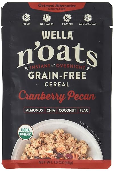 WELLA ORGANIC CRANBERRY PECAN GRAIN-FREE CEREAL SINGLE, 1.6 OZ