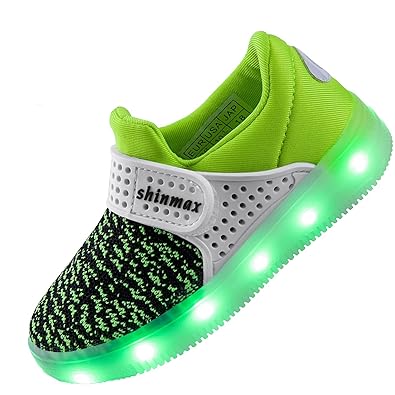 Shinmax mit CE-Zertifikat Frühling-Sommer-Herbst-Breathable LED Schuhe 7 Farben USB Aufladbare Leuchtschuhe Kinderschuhe für 