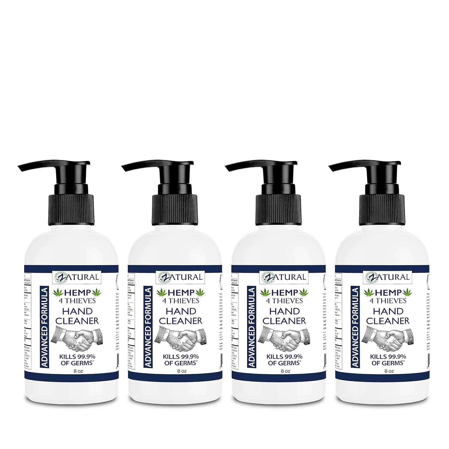 Amazon Com Hand Sanitizer Gel Rinse Free Waterless Hand Cleaner 62 Alcohol 4 Thieves Essential Oil Synergy 4 Thieves 8oz 4 Pack Beauty