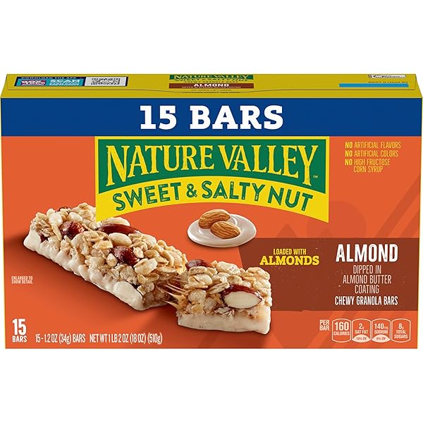 NATURE VALLEY SWEET AND SALTY NUT GRANOLA BARS, DARK CHOCOLATE PEANUT ALMOND, 15 BARS, 18 OZ