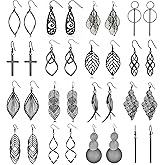 16 Pairs Drop Dangle earrings for Women Fashion Jewelry Dangly Wholesale Earrings Vintage Boho Bohemian Earrings Set