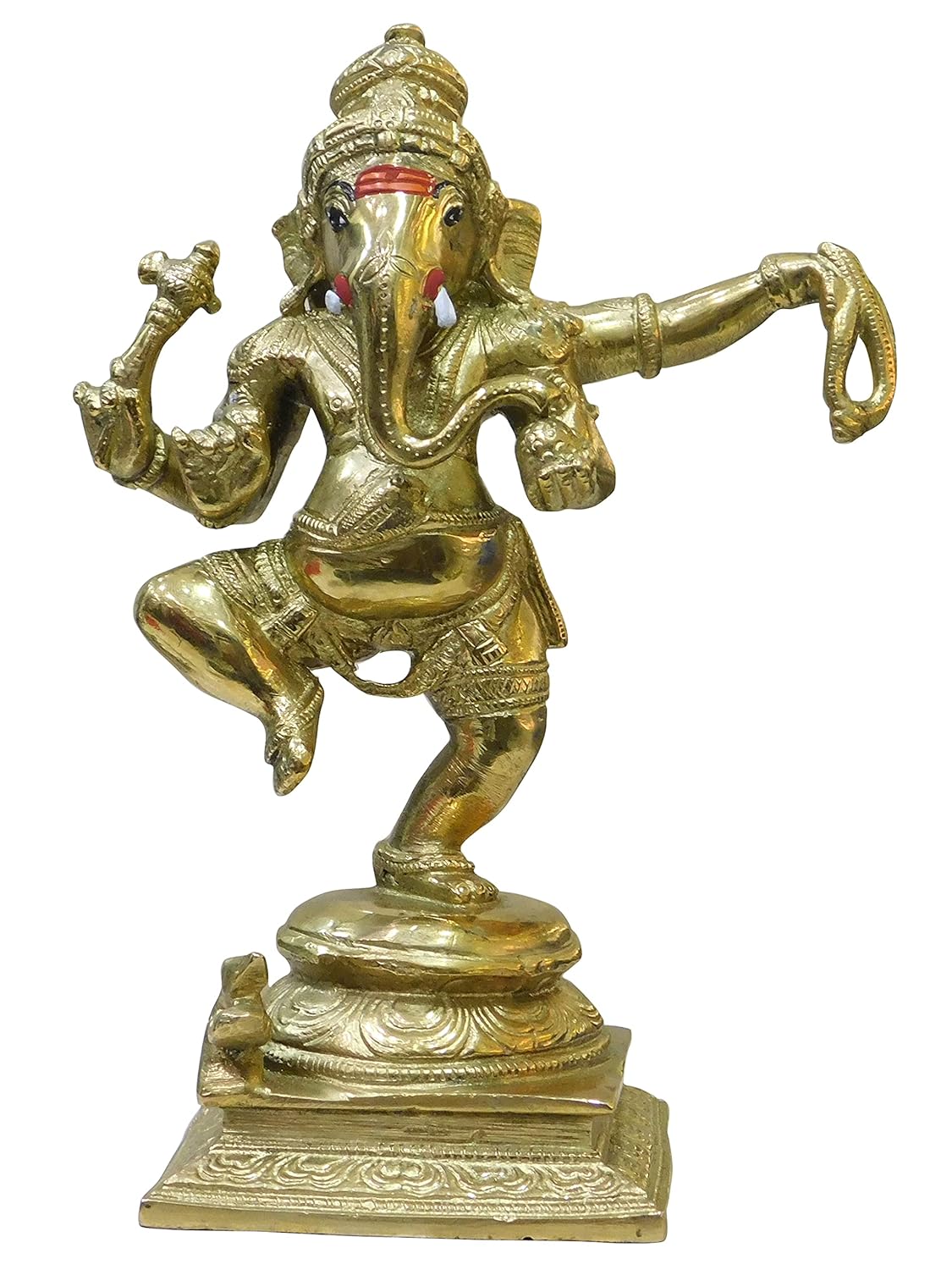 Buy Dancing Ganesh Statue for Home Happiness Office Table Décor Brass