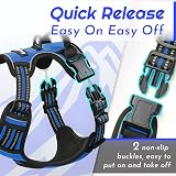 Eagloo Dog Harness Small Adjustable No Pull Reflective Blue S view 6