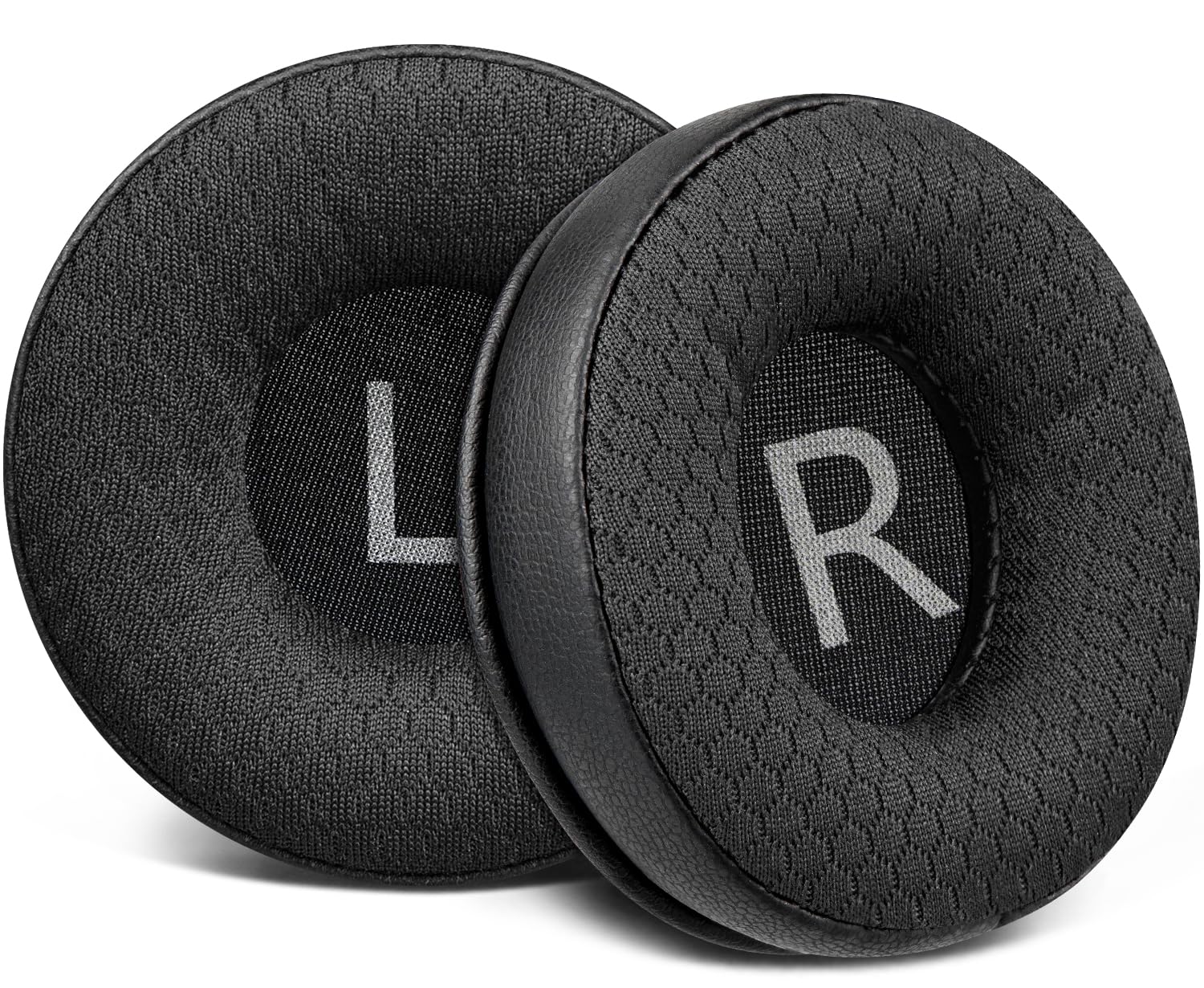 SOULWIT Earpads Replacement for AKG N60/N60NC Wired (Do Not Fit N60NC Wireless) Headphones, Ear Pads Cushions with Noise Isolation Foam, Durable Mesh Fabric - Black