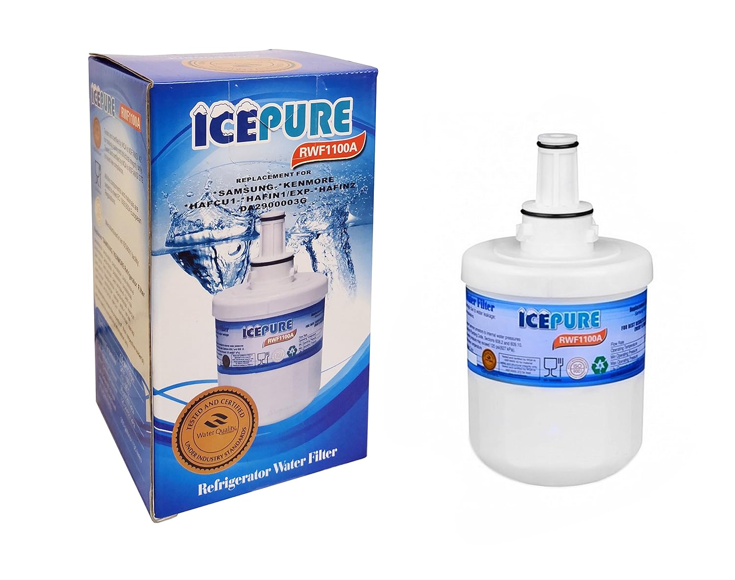 IcePure RFC2900A RFC1100A Fridge Water Filter Compatible for Samsung