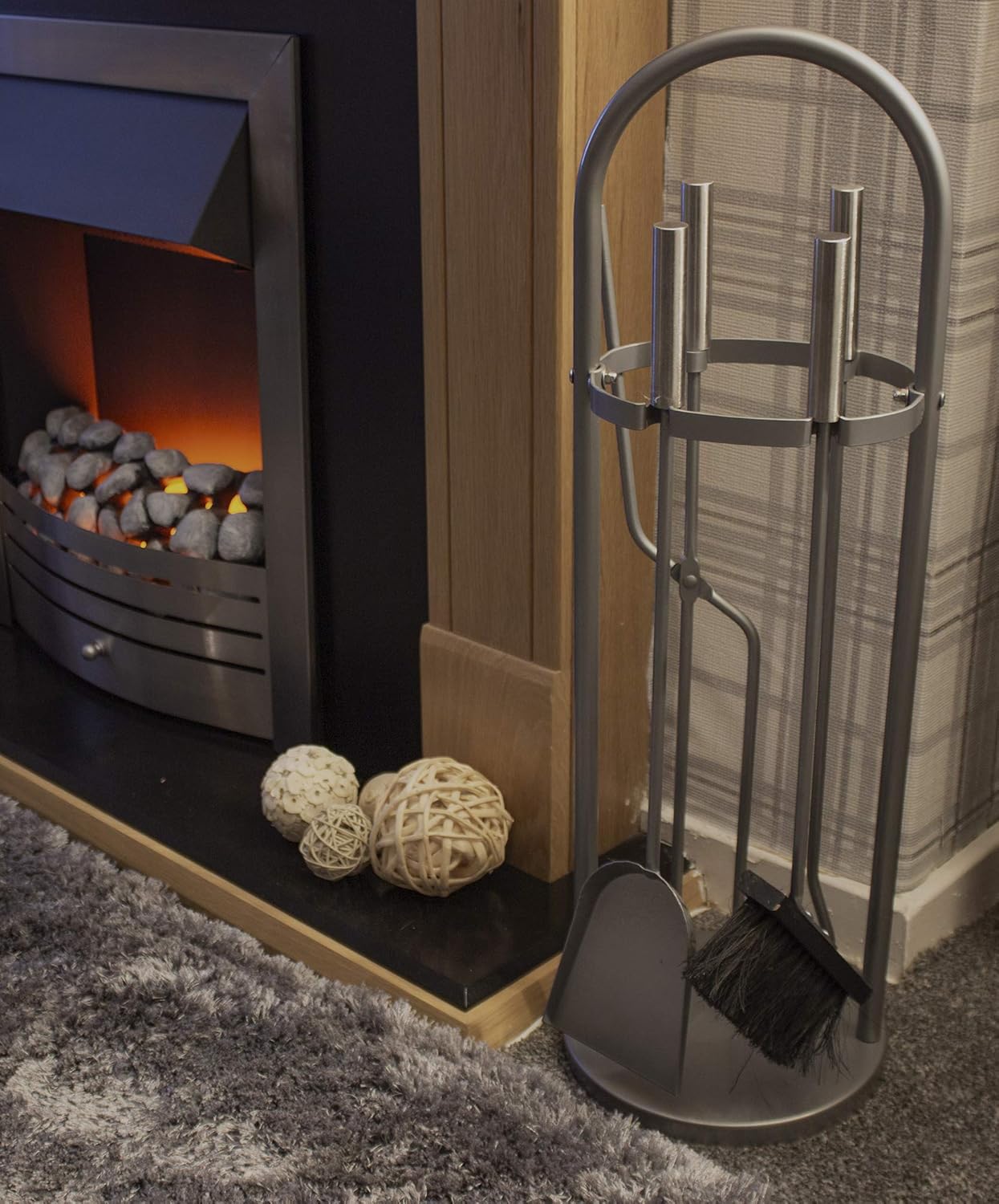 Garden Mile® 5PC Arched Fireside Tool Set Vintage Style Fireside