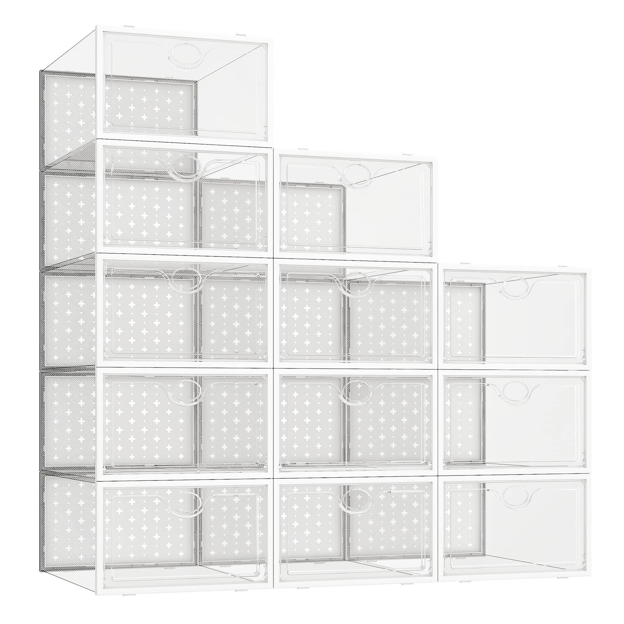 Mua Shoe Storage Boxes, Shoe Organizer for Closet Clear, Shoe Boxes