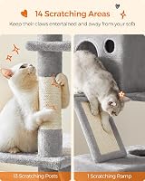 Feandrea Cat Tree 206 cm Large Tall Cat Tower with 13 Scratching Posts view 5