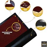 Homatz Indoor Door Mat Heavy Duty Rubber Non Slip Washable 40x60cm Red view 4