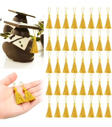 100 Mini Borlas Sedosas Hechas A Mano - Colgantes Para Joyería, Marcapáginas, Manualidades, 13 Cm Total