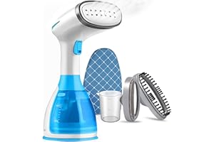 VIVIBYAN Steamer for Clothes, 1500W Fast Heat-up Clothes Steamer Portable Handheld Garment and Fabric Steamer with Ironing Glove, 300ml Detachable Water Tank, Strong Penetrating Steam, Idea for All Fabrics