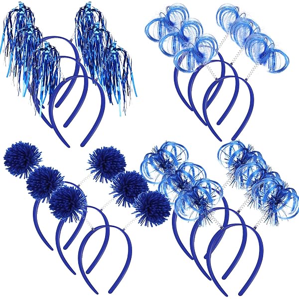 Amazon.com: Censen 16 Pcs Pom Pom Headband Party Headbands  display picture 2