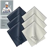 MR.SIGA Premium Microfiber Cleaning Cloths for Lens, Eyeglasses, Screens, Tablets, Glasses, 6 Pack, 6 x 7 inch