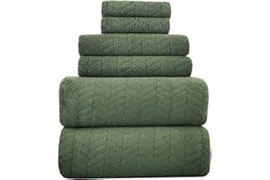 YTYC Towels,39x78 Inch Oversized Bath Sheets Towels for Adults Plush Luxury Extra Large Bath Towels Sets for Bathroom Super Soft Microfiber Towels 80% Polyester (Olive Green,6)