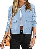 ANRABESS Women Cropped Bomber Jacket 2025 Fashion