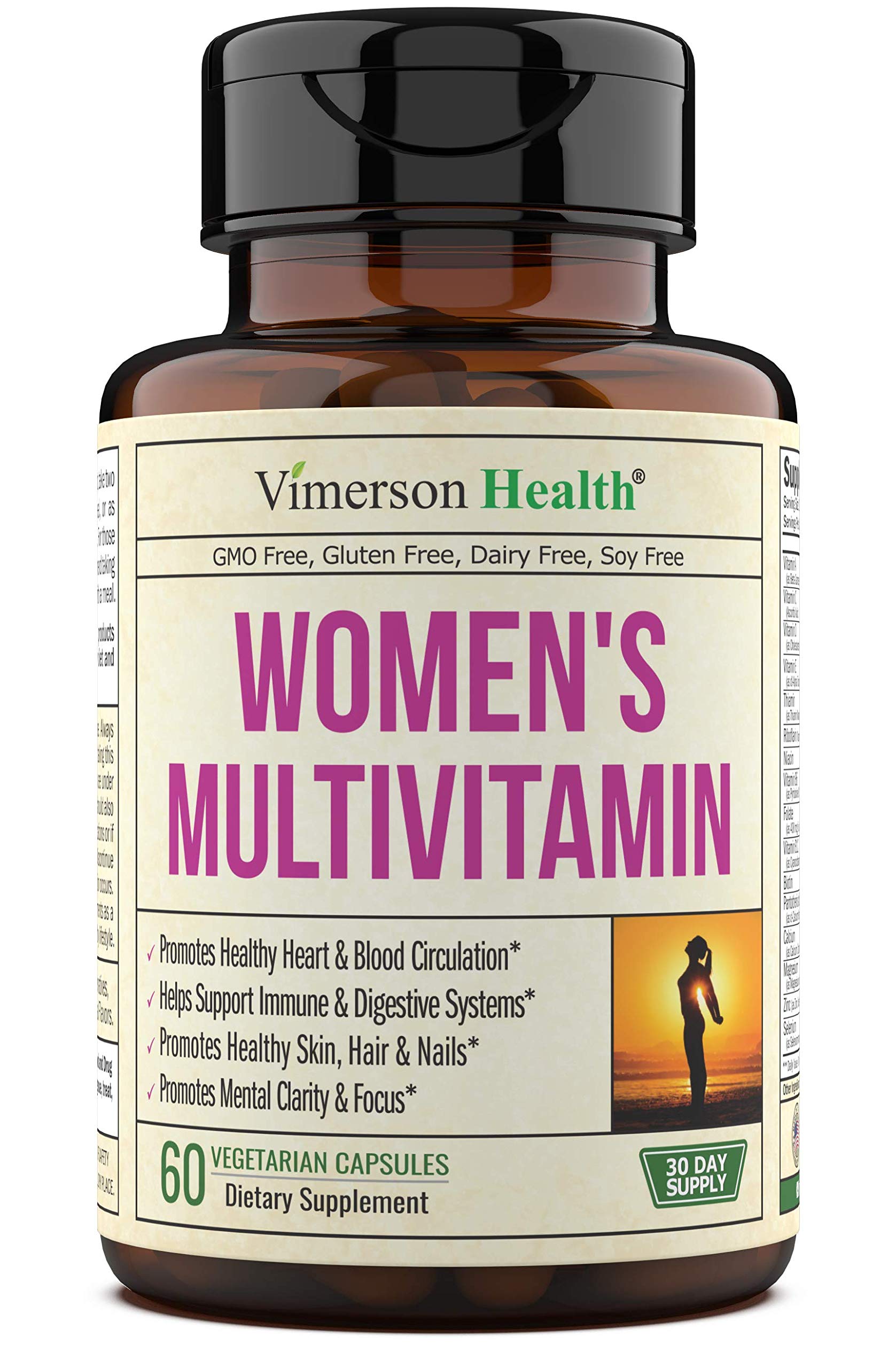 Women&amp;#39;s Daily Multivitamin Supplement. Vitamins and Minerals. Chromium, Magnesium, Biotin, Zinc, Calcium, Green Tea. Antioxidant Properties for Women. Heart, Breast Health. 60 Capsules