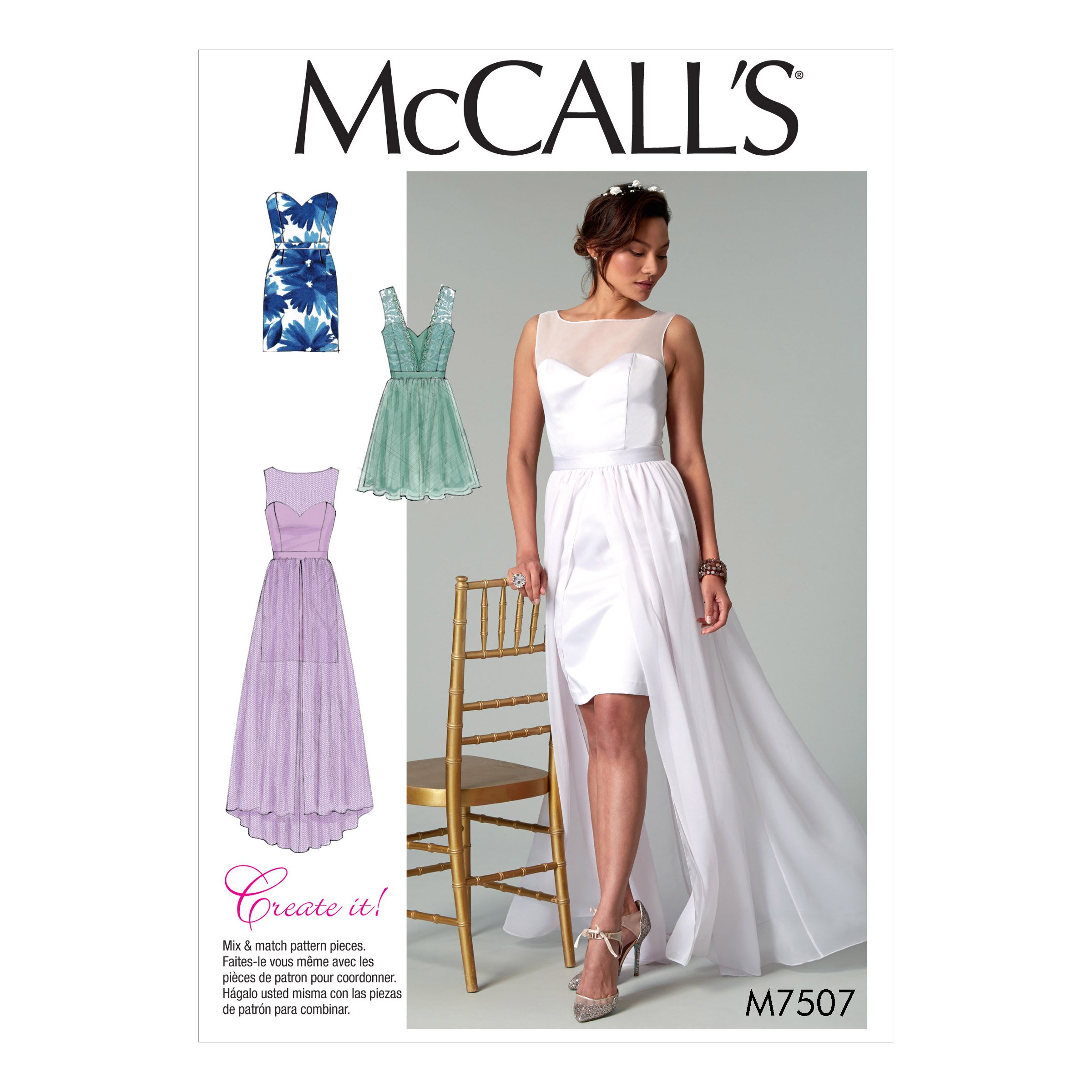 McCall's Patterns 7507 A5,Misses Dresses,Sizes 6-14, Tissue, Multi/Colour, 17 x 0.5 x 0.07 cm M7507A50