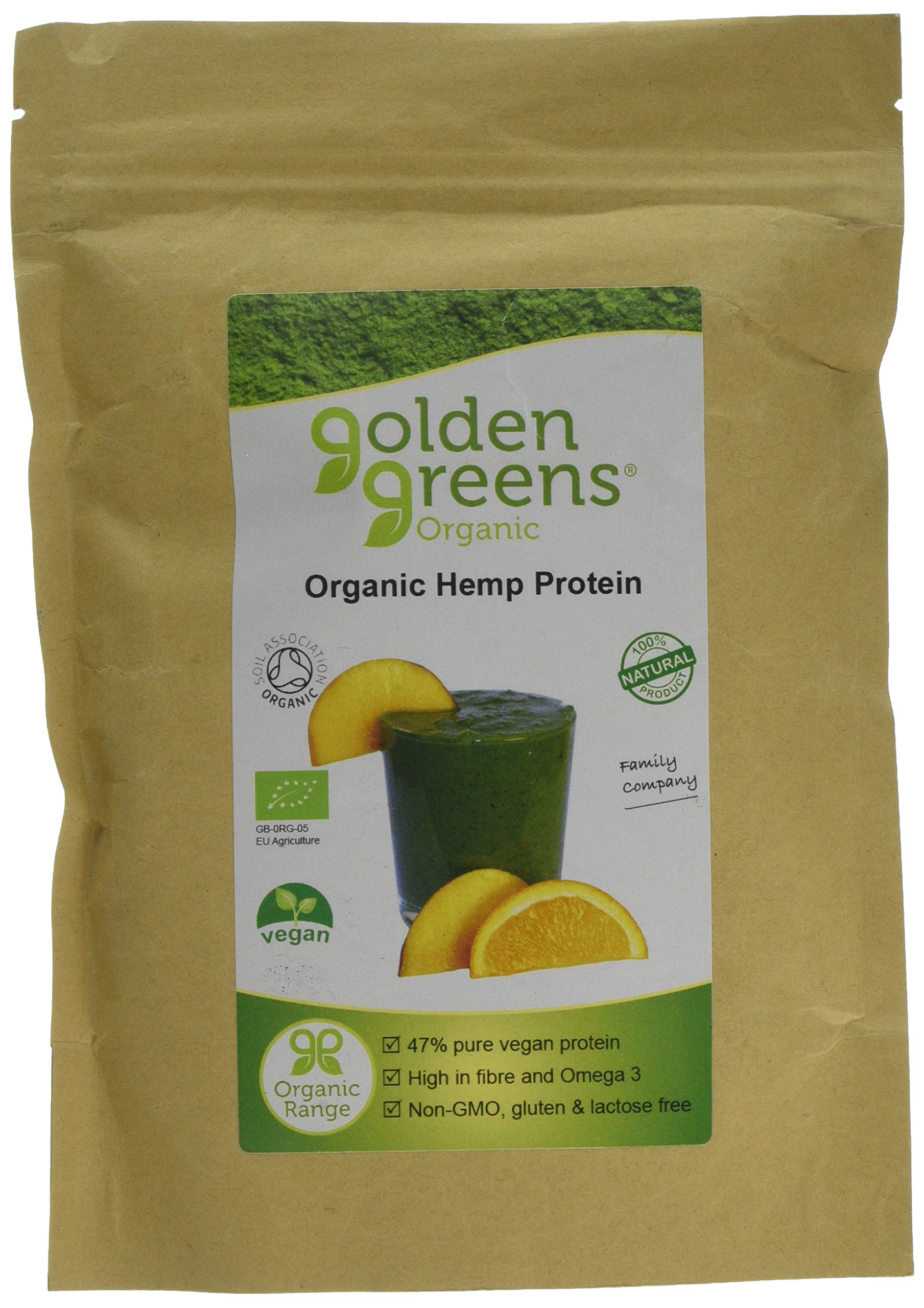 GOLDEN GREENS ORGANIC Organic Hemp Protein Powder 250g (PACK OF 1)