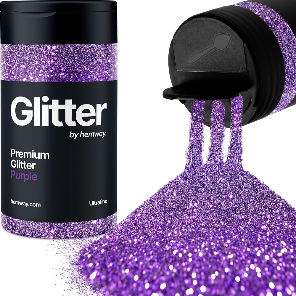 Hemway Purple Glitter Shaker 130g Ultrafine Resin Epoxy Craft Glitter