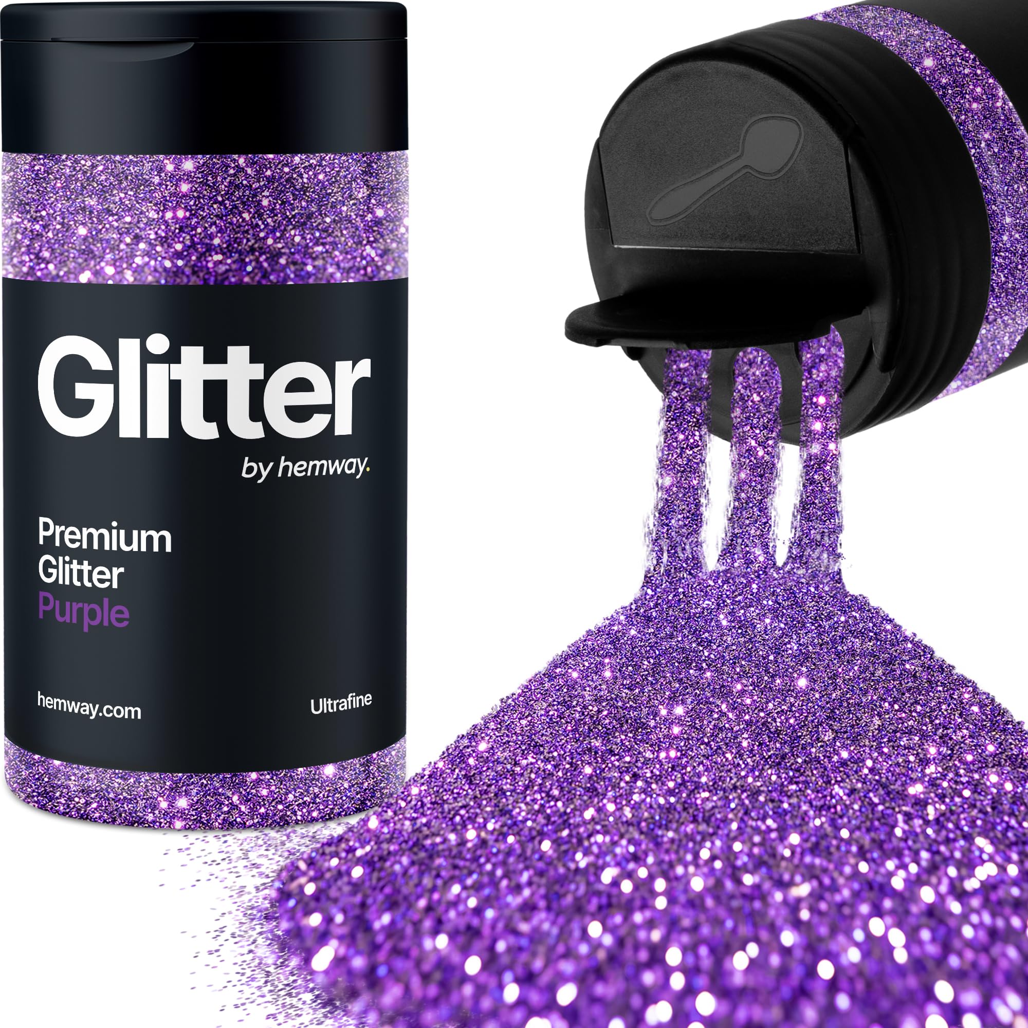 Purple Glitter Shaker, 130g Ultrafine Glitter, Crafts 1/128" Metallic Flake Purple Sequins, Resin & Epoxy Crafts, Decorating, Halloween, Christmas Nail, Face, Hemway