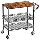 WDT 3 Tier Rolling Carts with Wheels, Heavy Duty