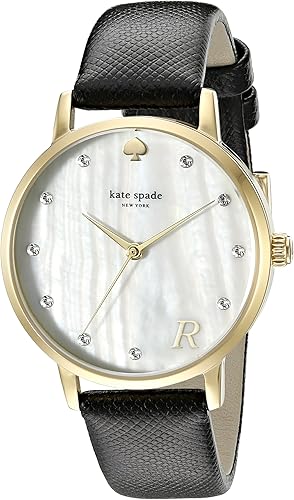 Amazon Com Kate Spade New York Women S 1yru092r Metro Monogram Analog Display Japanese Quartz Black Watch Watches
