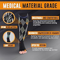 Doc Miller Open Toe Compression Socks, 30-40