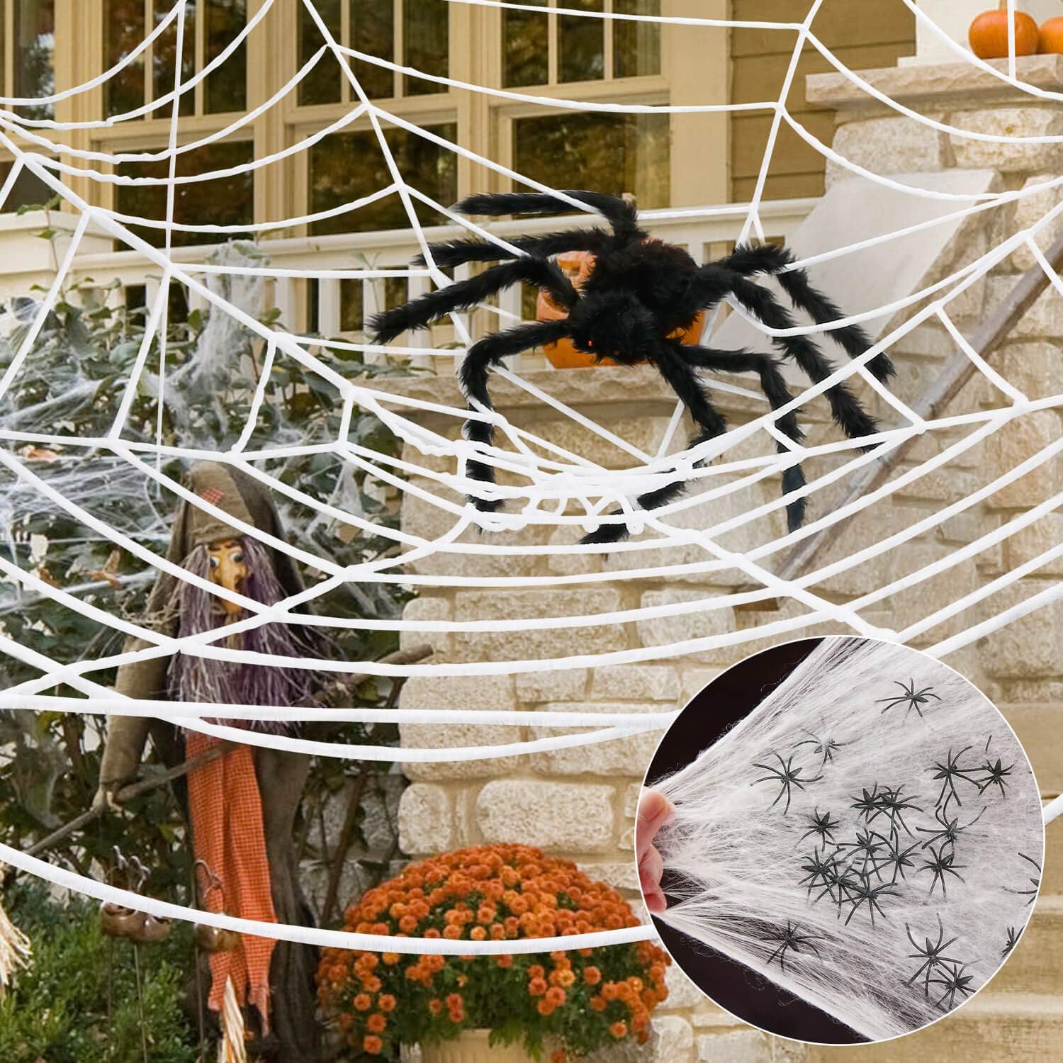 NORSENS 12ft Spider  + 30inch Giant Halloween Spider