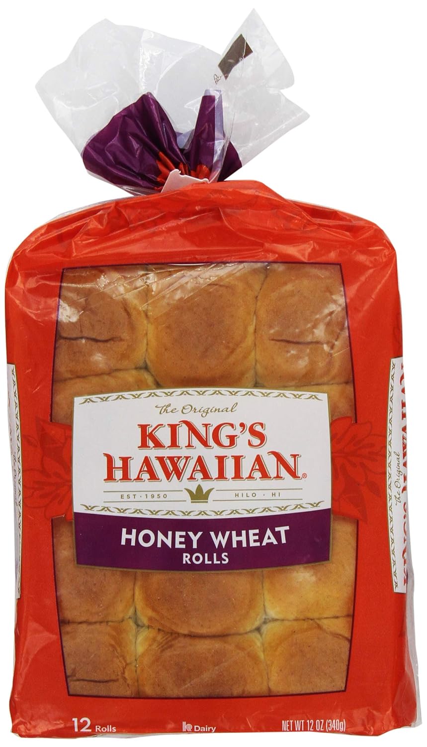 King's Hawaiian Honey Wheat Rolls, 12 ct, 12 oz