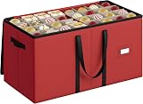 SONGMICS Christmas Decoration Storage Box 128 Slots 7.6 cm Red RFB039R01 view 1